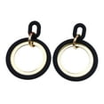 thumbnail image 5 of Hyasfey 1 Pair Circle Stitching Hollow Stud Earrings Acrylic Hoop Splicing Drop Earrings Colorful Contrast Geometric Lightweight Dangle Earrings, 5 of 8