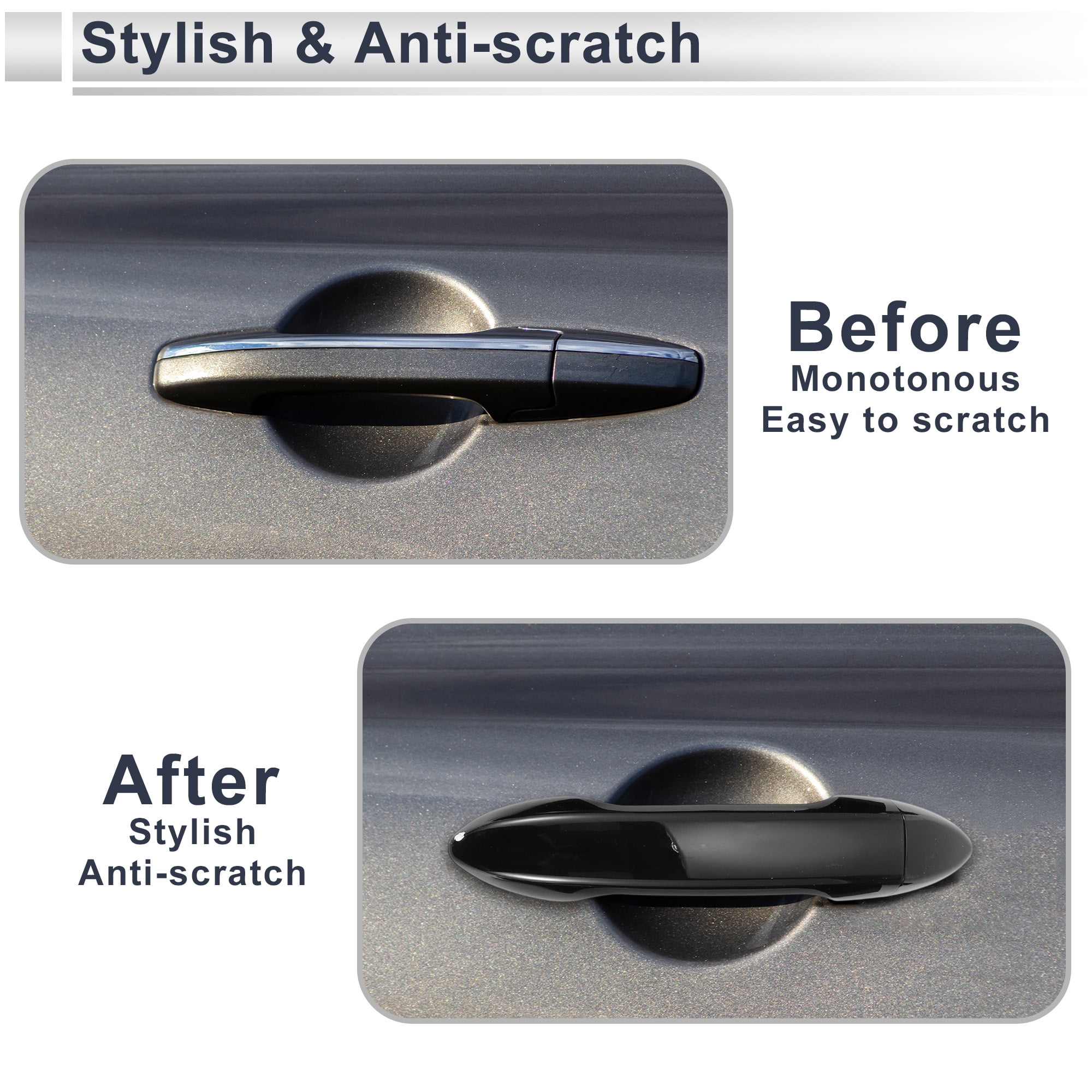 Unique Bargains Durable and Waterproof Door Handle Cover Black for Honda Accord 2013-2017