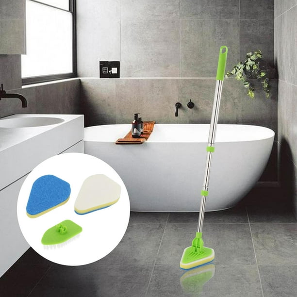 Petite brosse de nettoyage de sol légère avec long manche pour baignoires  sur les plans de travail à la maison