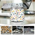thumbnail image 6 of Yayeee Ashtray with Lid for Cigarette Smokeless Stainless Steel Home Ash Holder, White Minimalist Triangles, 6 of 7