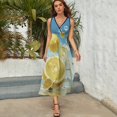 thumbnail image 5 of Yellow Lemon King Size Sleeveless Dress Dresses Summer Women Dresses Clothing Woman Dresses Dress, 5 of 7