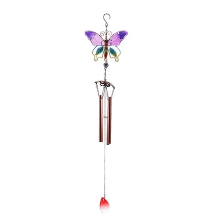 Yoone Colorful Butterfly Pendant Bell Tube Wind Chimes Indoor Outdoor Garden Decor