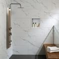 thumbnail image 6 of Palisade 17.5 in. x 15.5 in. Vinyl Waterproof Shower Niche Insert in Carrara Marble/Urban Glacier, 6 of 9