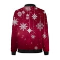 thumbnail image 4 of NMMUED Christmas Jacket for Women Christmas Outfits for Women Workout Jackets for Woman Xmas Gifts for Women Windbreaker Jacket Women Christmas Tops for Women Lightweight Jacket Women Red S, 4 of 6