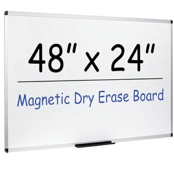Magnetic Dry Erase Board for Wall 24 x 48 Sier Aluminum Frame Large White Board Dry Erase with Marker Tray Mounting Hardware