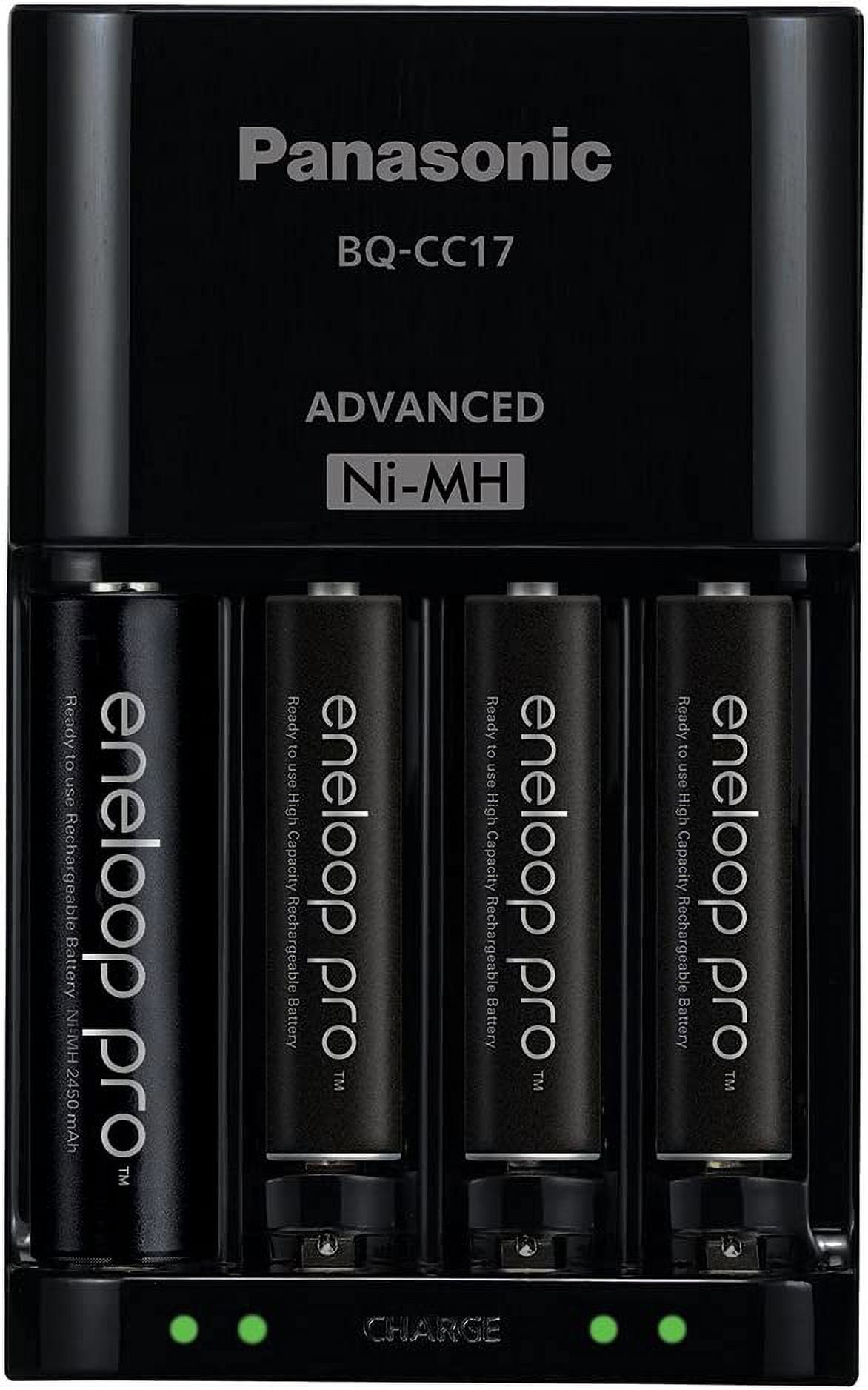 Panasonic eneloop pro Advanced Battery Charger Pack with 4 AAA Rechargeable Batteries