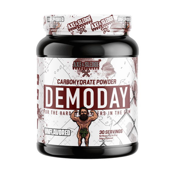 Axe & Sledge Supplements Demo Day Intra-Workout Carbohydrate Powder with Cluster Dextrin, Carb10, Hydromax, & Palatinose, Enhances Performance and Pumps, 30 Servings (Unflavored)