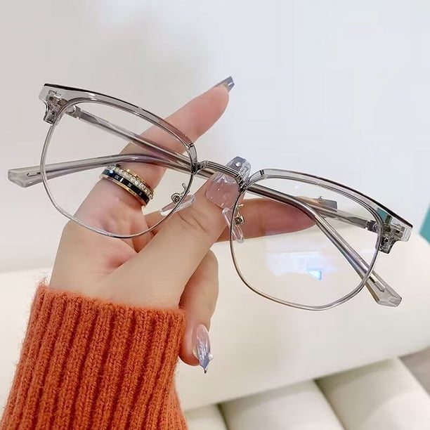Gafas de estilo medio marco con montura de cejas y protección contra la luz azul Sven Scum Couple tr Gafas planas con montura de metal