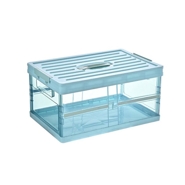 Car Trunk Storage Box Large Capacity Foldable PP Transparent Organizer Tidying Cargo Case Sundries Closet with Lid Handle