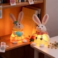 thumbnail image 6 of Homesteed 2pc Easter Decorations Easter Bunny Decor Glowing Standing Bunny Doll Plush Ornament with LED Light Easter Table Decorations for Home, 6 of 6
