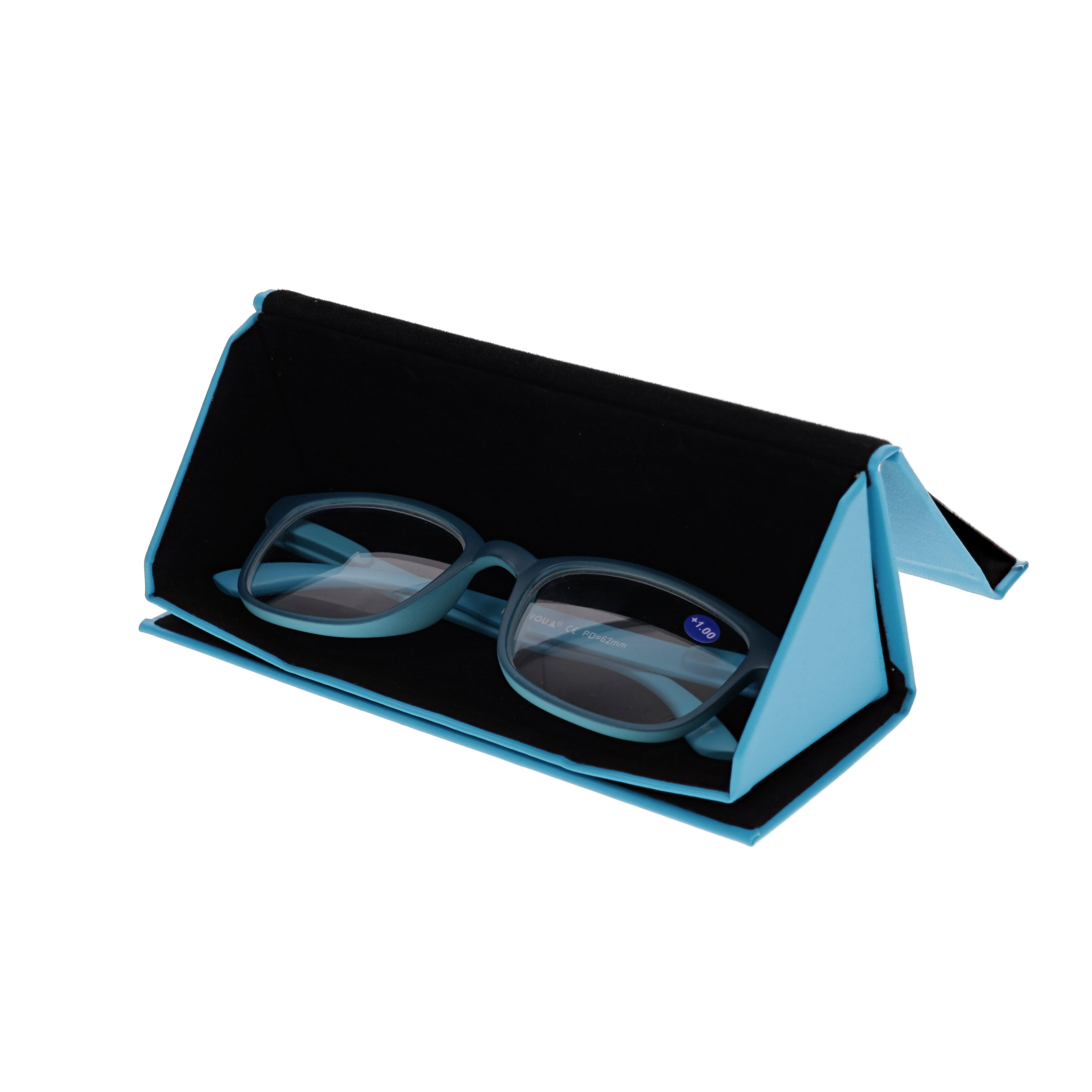 Eyecessories Trifold Medium Teal Eyeglass Case, Unisex, 1 Count