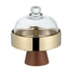 thumbnail image 1 of Soporte de madera para tartas, bandeja para tartas, cúpula de cristal transparente, plato multifuncional para , bandeja para servir para decor Oro, 1 of 9