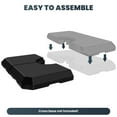 thumbnail image 3 of 317lb Black Heavy Duty Base Weights Stand, 4 - Piece Offset Cantilever Umbrella Base, Ideal for Patio in Courtyard Pool Zone, 3 of 8