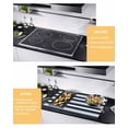 thumbnail image 3 of nqOlkjepod Large Induction Cooktop Protector Mat 24"x21", Navy Blue Grey Striped Stove Top Covers for Electric Stove, Farmhouse Stripes Minimalist Stove Burner Cover Mats, Glass Top Stove Cover, 3 of 8