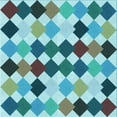 thumbnail image 1 of Ahgly Company Machine Washable Indoor Square Transitional Tron Blue Area Rugs, 5' Square, 1 of 7