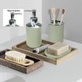 thumbnail image 5 of CERBIOR Bathroom Accessories Set 6 Piece Bath Ensemble Includes Soap Dispenser, Toothbrush Holder, Toothbrush Cup, Soap Dish for Decorative Countertop and Housewarming Gift (Green), 5 of 14