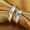 thumbnail image 3 of 1 Pair His Queen and Her King Couple Rings Set Wedding Engagement Promise Ring, 3 of 10