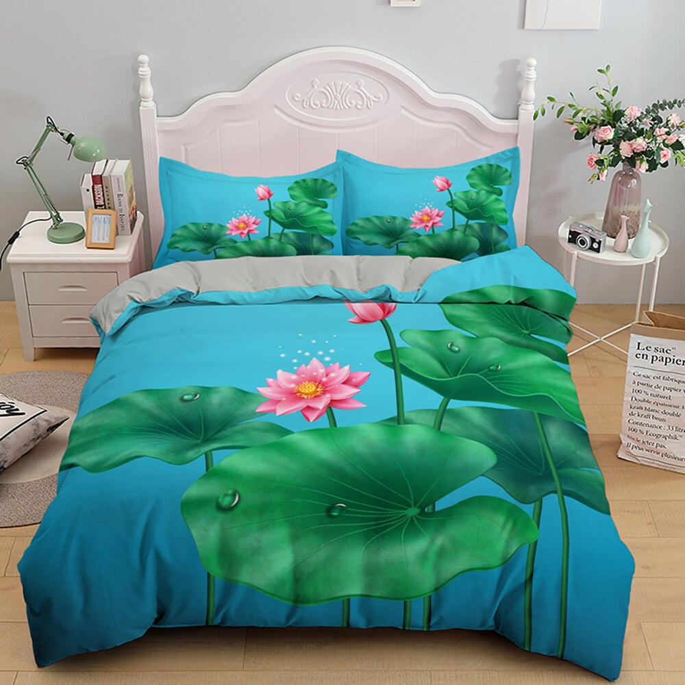 Unique Design Lotus Twin Full Single Bedding Set Luxury King Size Duvet