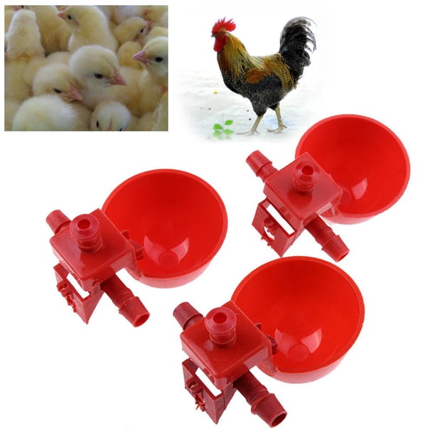 10 Uds. De vasos automáticos de agua para aves de corral, bebedero para aves de corral, herramienta de granja