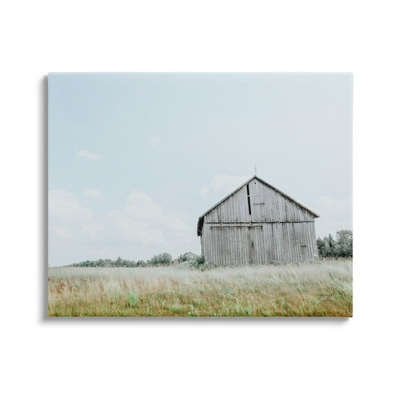 Stupell Industries Lone Countryside House Vast Rural Field Photograph Gallery Wrapped Canvas Print Wall Art, Design by Nathan Larson