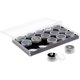 thumbnail image 1 of Caja de almacenamiento para 15 gemas, joyero, estuche para anillos de diamantes, con tapa transparente y forro de terciopelo negro., 1 of 6