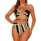 thumbnail image 1 of Bañador de una pieza con tirantes halter y estampado integral INSPIRE CHIC, 1 of 5