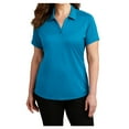 thumbnail image 2 of Yellow Rooster Women's Diamond Jacquard Polyester Polo Blue Wake XL, 2 of 6