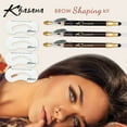 thumbnail image 6 of Khasana Brow Shaping Kit Definer, Eyebrow Stamp Stencil Kit with Waterproof Pencil Dual-ended, Brow Creamy Liner with Sharpener and Sponge Applicator #20 Black, 6 of 7