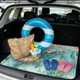 thumbnail image 2 of HUISEFOR Sea Turtles Car Trunk Mat 29" x 39" Scratchproof Anti Slip All Weather Trunk Protection Cargo Liner, Easy Installation, Fashion, Universal Fit for Most Cars SUV, 2 of 7