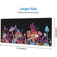 thumbnail image 3 of Trippy Mushroom Gaming Mouse Pad XL, Extended Stitched Edges Mousepad, Large Mouse Mat Desk Pad, Long Non-Slip Rubber Base Mice Pad（31.5x12 Inch）, 3 of 6