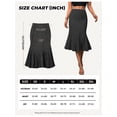 thumbnail image 6 of EMMIOL Women's Mermaid Midi Skirt Elastic Mid High Waist Flowy Hem Satin Skirt Retro Y2K Summer Casual Trendy, 6 of 6
