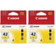 thumbnail image 1 of Cartucho de tinta Canon CLI-42 Y amarillo (paquete de 2), 1 of 4