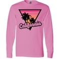 thumbnail image 3 of Inktastic California with Triangle and Palm Trees Long Sleeve T-Shirt, 3 of 5