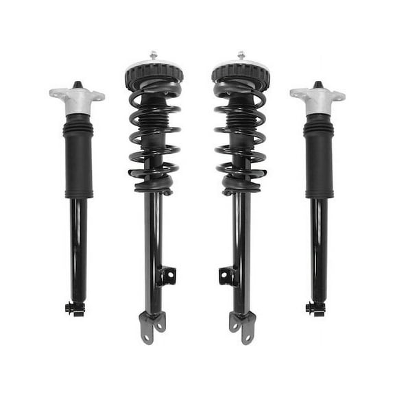 Front and Rear Suspension Strut Coil Spring and Shock Absorber Assembly 4 Piece Kit - Compatible with 2009 - 2014 Hyundai Genesis 3.8L / 4.6L (Excludes R-Spec Models) 2010 2011 2012 2013