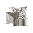 thumbnail image 3 of Madison Park 7-Piece Pintuck Bed in a Bag Comforter Set, Full, Taupe, Amherst All Season Bedding Set, 3 of 11