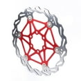 thumbnail image 2 of Disco de freno flotante para bicicleta de montaña, 160/180/203 mm, accesorio para ciclismo (rojo, 180 mm), 2 of 10