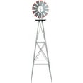 thumbnail image 3 of REKHH 8FT Ornamental Windmill Backyard Garden Decoration Weather Vane, Heavy Duty Metal Wind Mill wIth 4 Legs Design,Gray, 3 of 6
