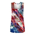 thumbnail image 4 of VKOYWKM American Flag Tank Tops Women 4th of July Independence Day USA Flag Graphic Sleeveless Shirts Patriotic Square Neck Star Stripe Print Tank Top, 4 of 5