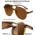 thumbnail image 5 of KALIYADI Aviator Sunglasses for Women,Retro Square Sun Glasses with 70s Vintage Style and UV Protection 2 Pack, 5 of 7