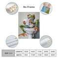 thumbnail image 2 of Toilet Frog Reading Newspaper Poster Canvas- Perfect for Wall Artrations, Dining Room Decor, Bedroom Art, Wall Decor Living Room, Wall Art, Frameless 20x30inch, 2 of 7