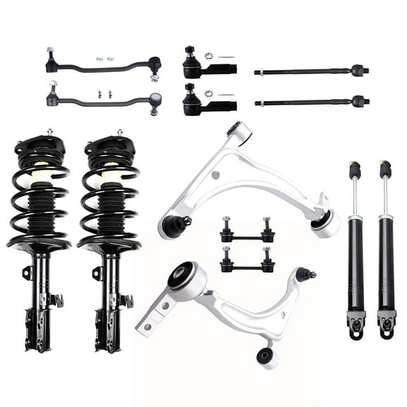 ECCPP 14PCS Complete Struts Assembly Control Arm and Ball Joint Assembly shock absorber Stabilizer Bar Link Kit Tie Rod End for Nissan Altima 2002-2006 ,