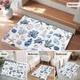 thumbnail image 5 of 2x3 Ft Entryway Area Rug, Blue Coastal Kitchen Rug Runner Washable Floor Mat, Starfish Sea Turtle Coral Nautical Beach Non Slip Indoor Door Mat Throw Carpet for Bathroom Living Room Bedroom, 5 of 8