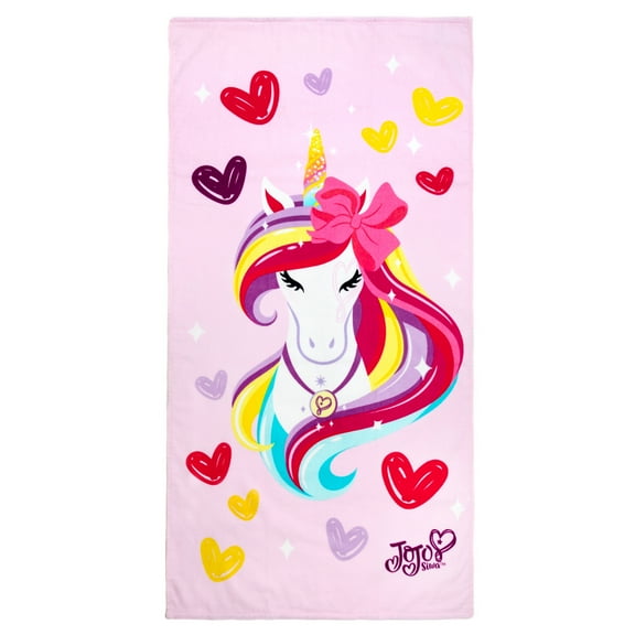 JoJo Unicorn Hearts Beach Towel