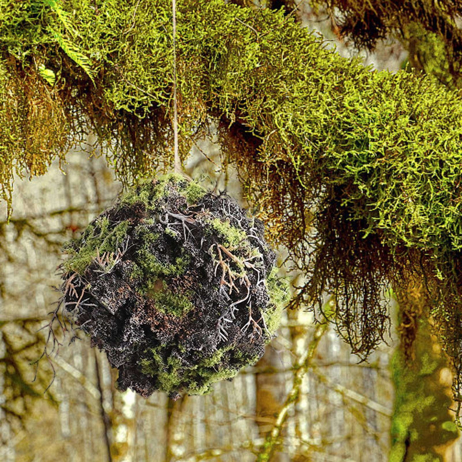 5.9 Inch Artificial Moss Topiary Balls, Large Handmade Brownery Balls for Outdoor Decor, Garden, Patio, Wedding Centerpieces, and Indoor Home Party Displays