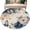 MidnightBlue LightPink Beige, variant on Area Rug for Living Room, Vintage Blue Floral Non-Slip Indoor Large Carpet for Bedroom/Dining Room, Butterflies Watercolor Flower Tan Washable Low-Profile Rectangle Floor Runner Rugs - 6 x 9 Ft