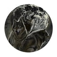 thumbnail image 4 of Orinice Wolfs Full Moon Gothic Art Round Table Cover Stain Resistant Washable Indoor Outdoor Tablecloth Kitchen Dining Wedding Parties Waterproof 100% Polyester Fiber 46-50, 4 of 8
