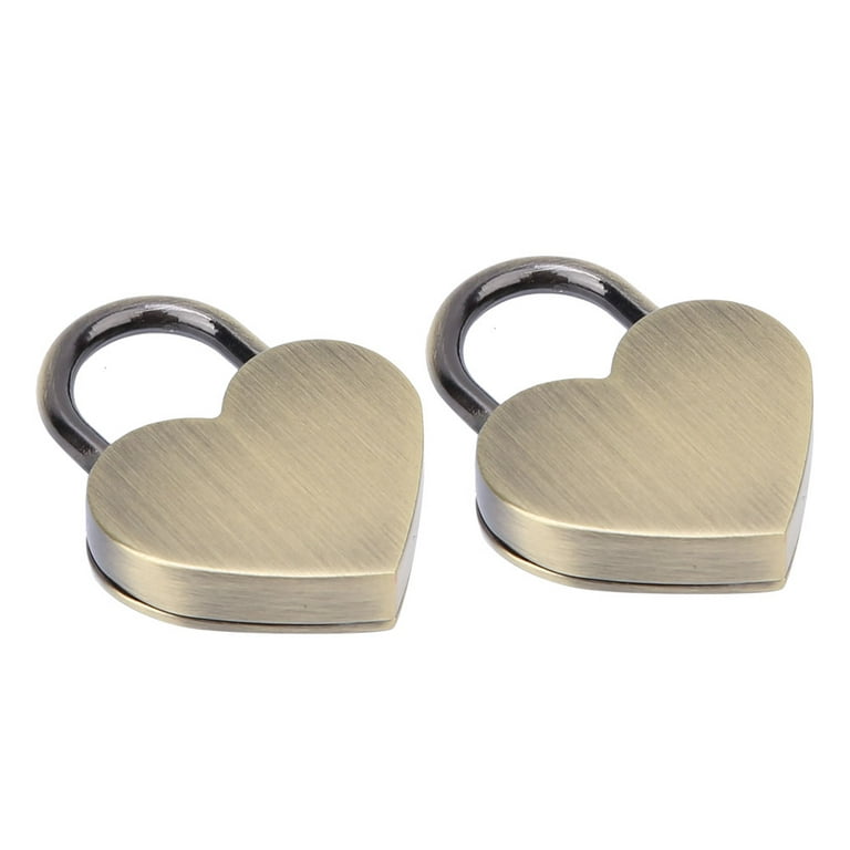 2Pcs Locks With Keys Locker Decor Locker Decoration Heart Lock Padlock With  Key - Helia Beer Co