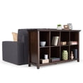 thumbnail image 4 of Simpli Home Acadian 57-inch-Wide Solid Wood Transitional 8 Cube Storage Sofa Table in Brunette Brown, 4 of 8