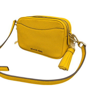 Michael Kors Small Camera Belt Bag Sunflower Pebble Leather Crossbody Bag