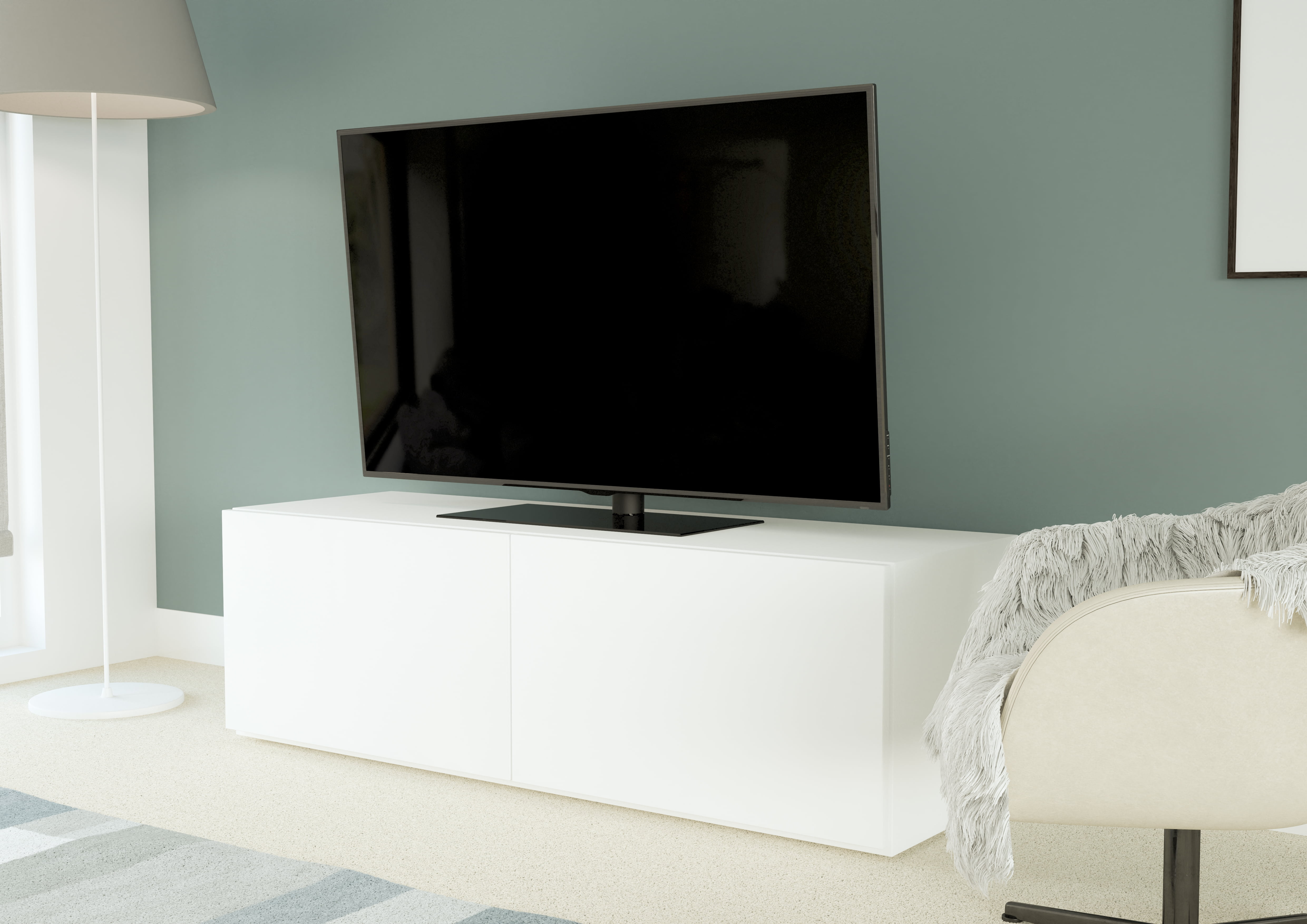 AVF Universal Table Top Tilt and Turn TV Stand for TVs 46 to 65 in Black Walmart